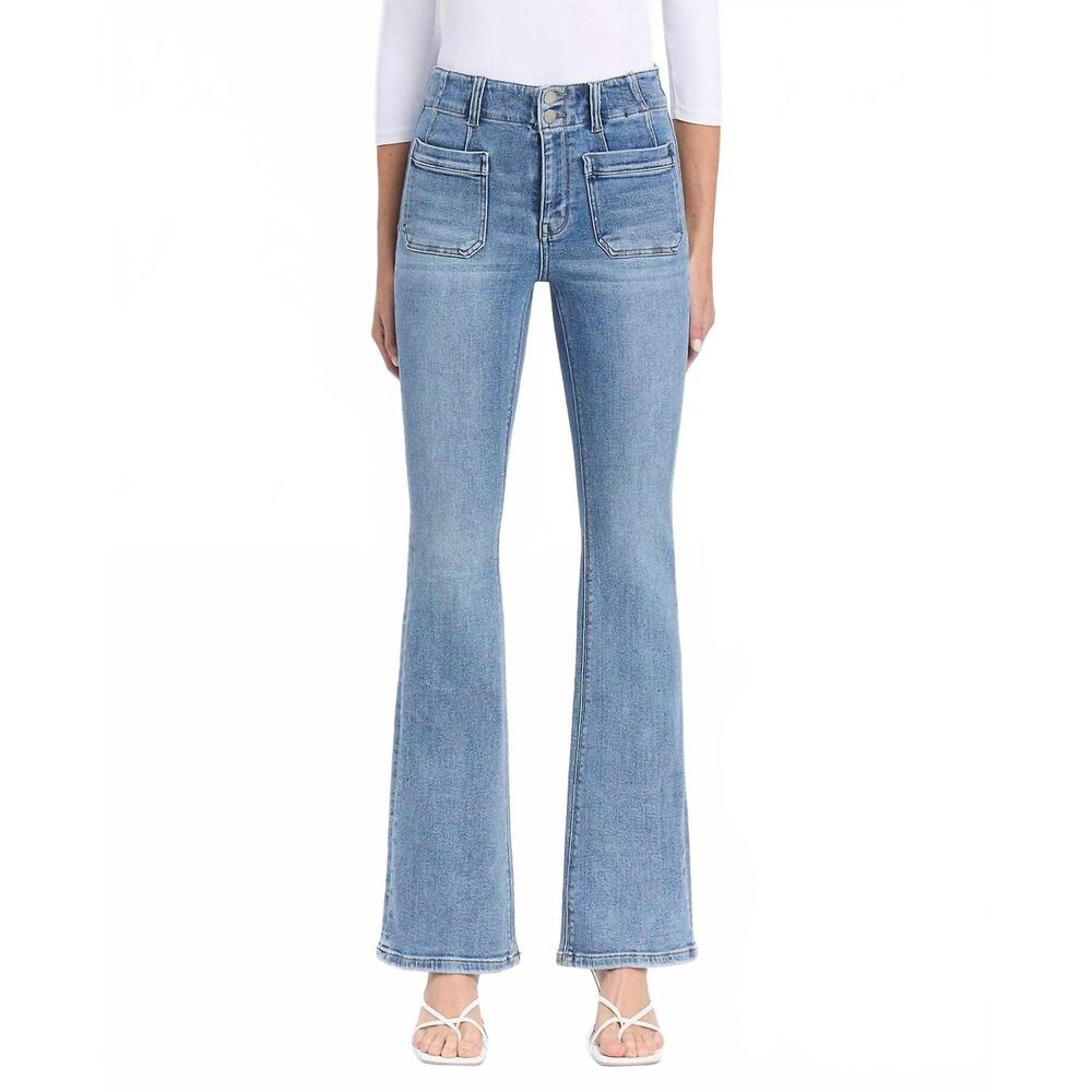 Flying Monkey Light Blue High-Waist Flare Jeans